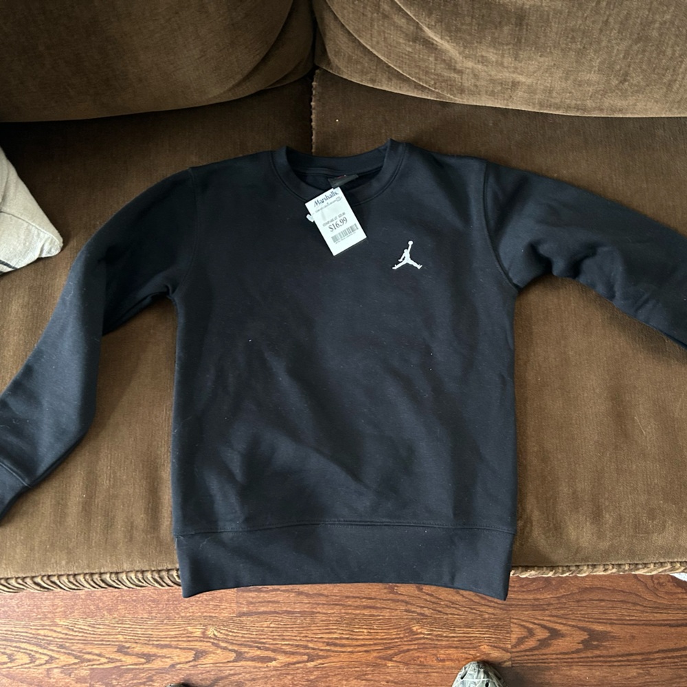 Jordan Boys Black Crewneck Sweatshirt